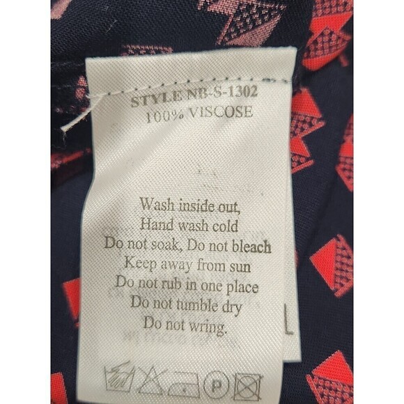 Naama BEZALEL Israeli Designer Cap Sleeve Geometric Print Pleated Dress, 36/US 6 - Picture 10 of 11